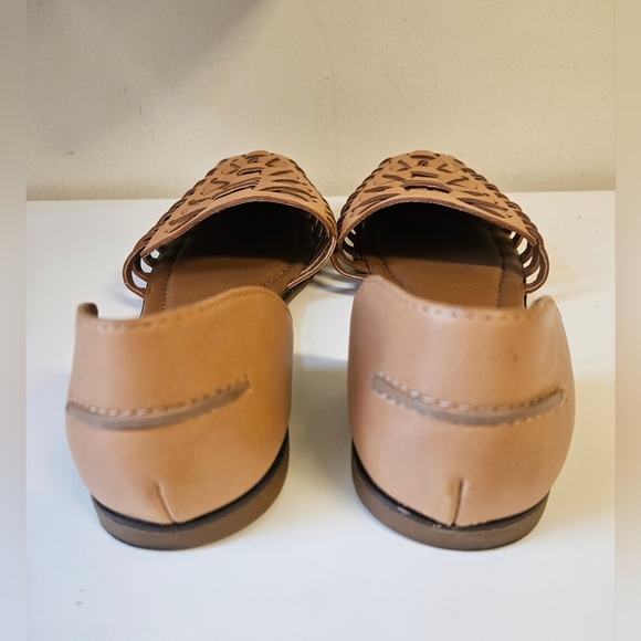Caslon-Flat Women'z 8 Tan Woven d'Orsay Leather - Picture 4 of 7